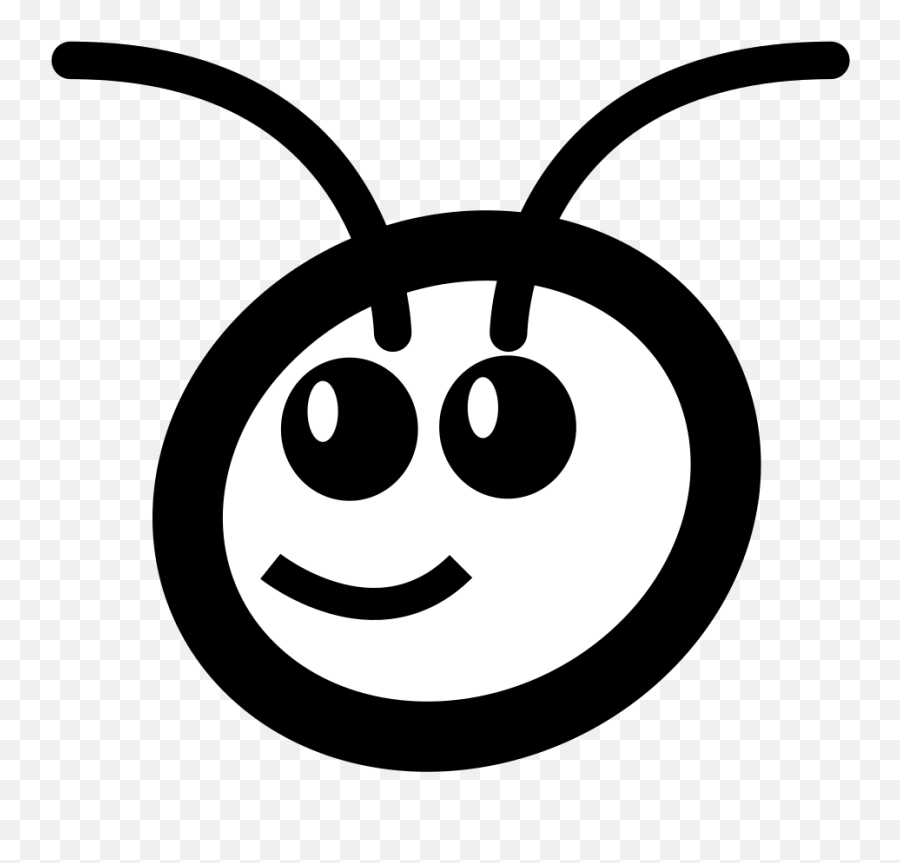 Cute Cartoon Ant Head White Clip Art At Clkercom - Vector Emoji,Skull And Crossbones Emoticon -emoji