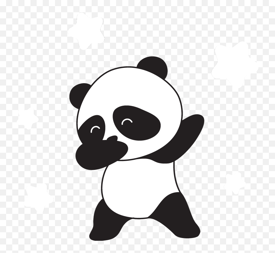 Panda Dabbing Wild Animal Sticker Emoji,Cartoon Panda Emotions Chart