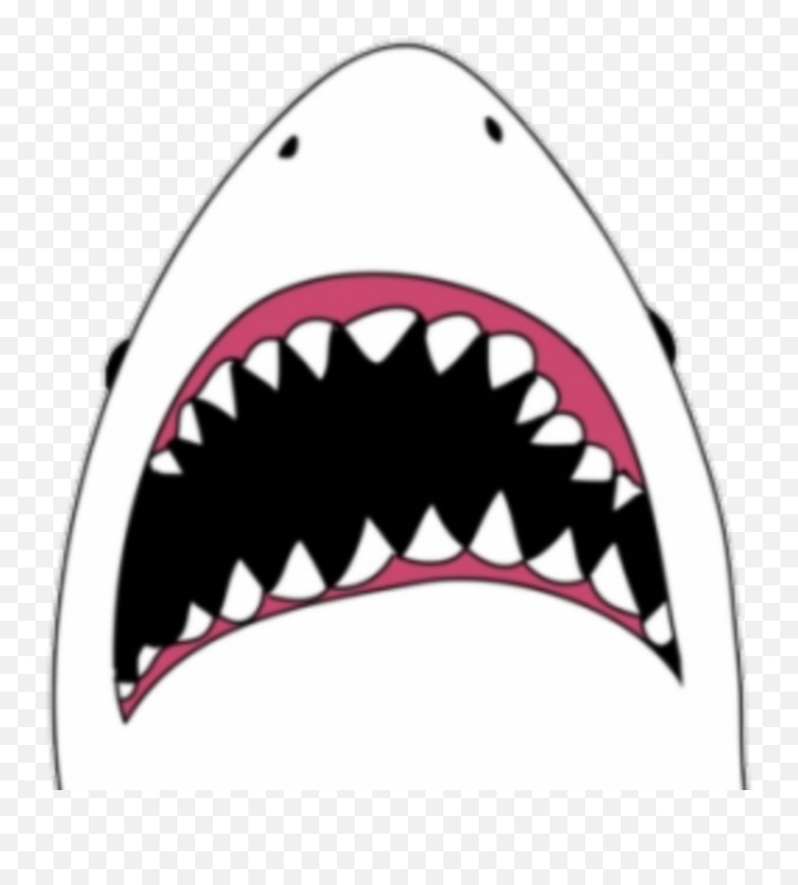 Shark Jaws Sticker - Vfb Stuttgart Schwarz Weiss Emoji,Jaws Emoji