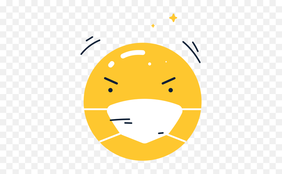 Shiny Angry Emoji With Face Mask Flat - Emoji Com Mascara Para Imprimir,Angry Emoji