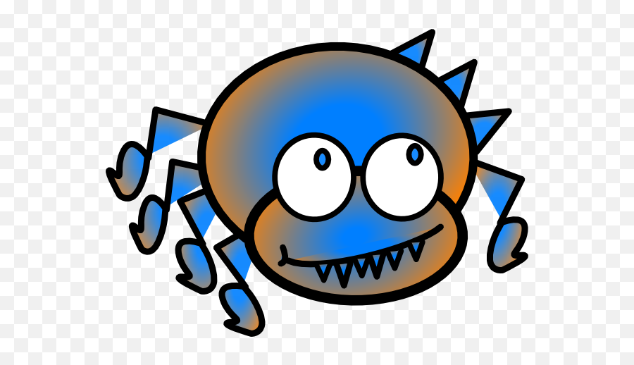 Colorful Spider Clip Art At Clker - Cartoon Bug Black And White Emoji,Spider Emoticon