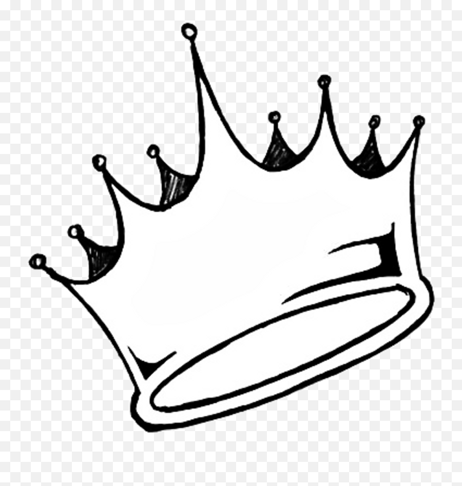 Transparent Crown Tumblr Sticker - King Crown Drawing Emoji,King Crown Emoji