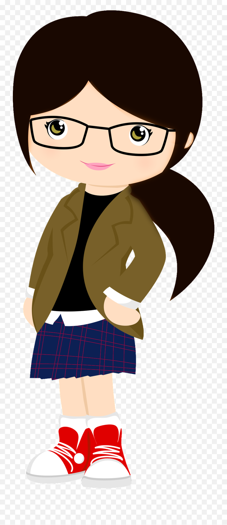 Describing Hair - Teacher With Glasses Clipart Emoji,Kilt Emoji