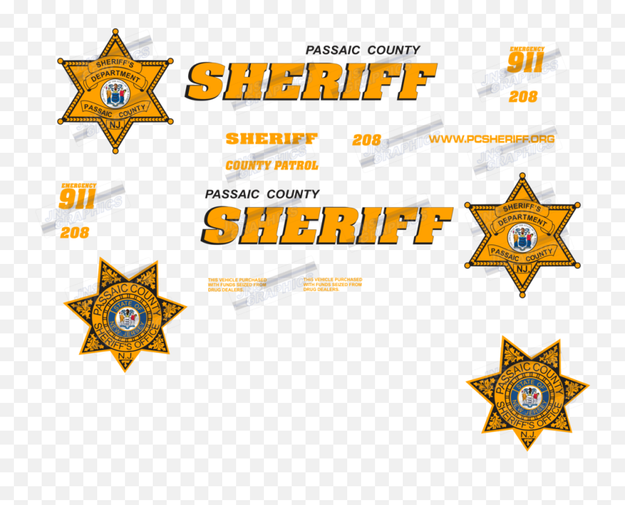 Automotive Toy Model U0026 Kit Decals Toys U0026 Hobbies 124 - Passaic County Sheriff New Car Emoji,Emoji Sheriff