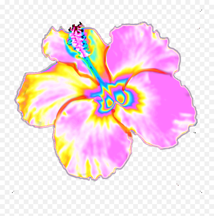 Hibiscus Flower Hawaii Tropics Sticker - Hawaiian Hibiscus Emoji,Hibiscus Emoji