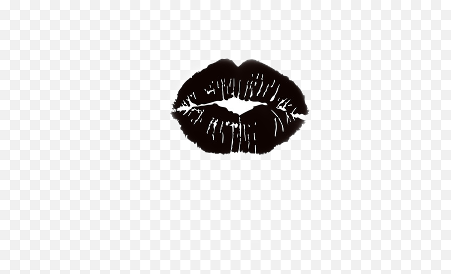 The Most Edited Blacklipstick Picsart - Schwarz Weiß Bilder Lippen Emoji,Maudlin Emoticon