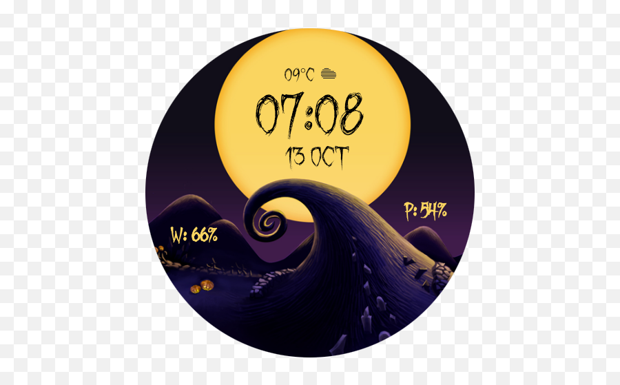 Download Watch Face - Halloween Spooky Free For Android Nightmare Before Christmas Background Emoji,Scared Face Emoji Samsung