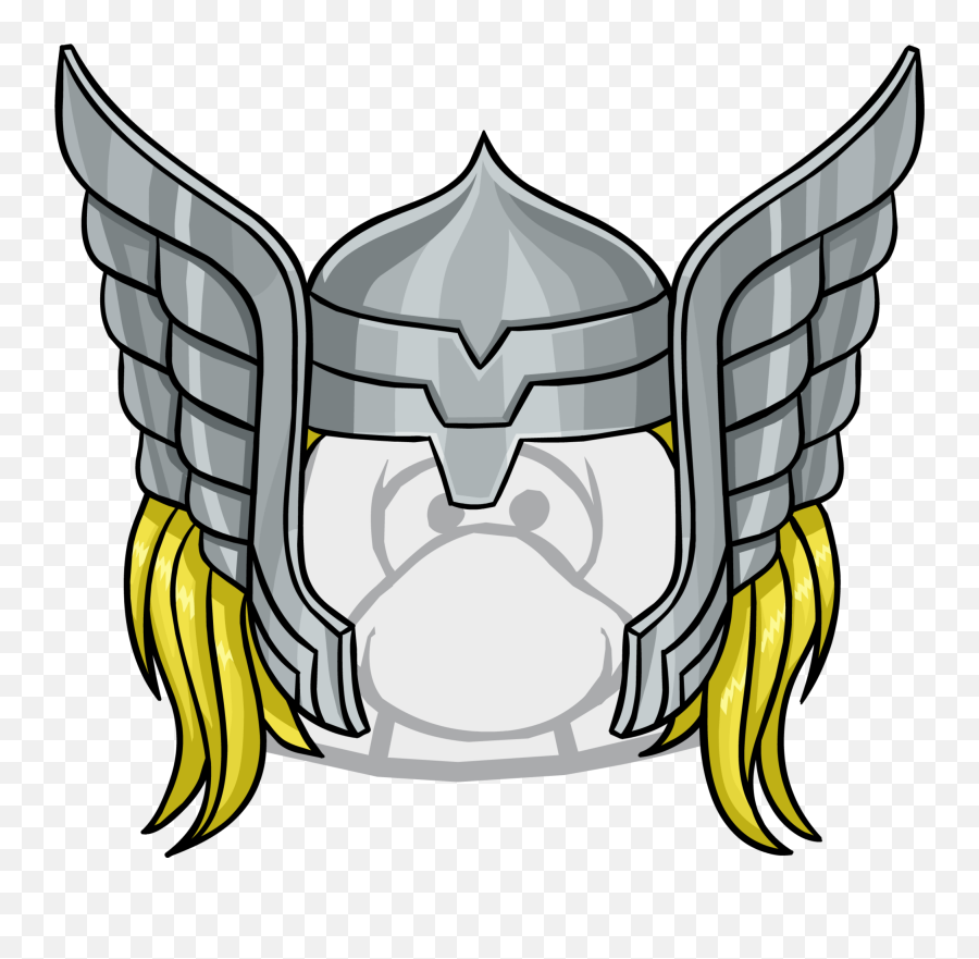 Thor Helmet Club Penguin Wiki Fandom - Cartoon Thor Helmet Emoji,Thor In Emojis