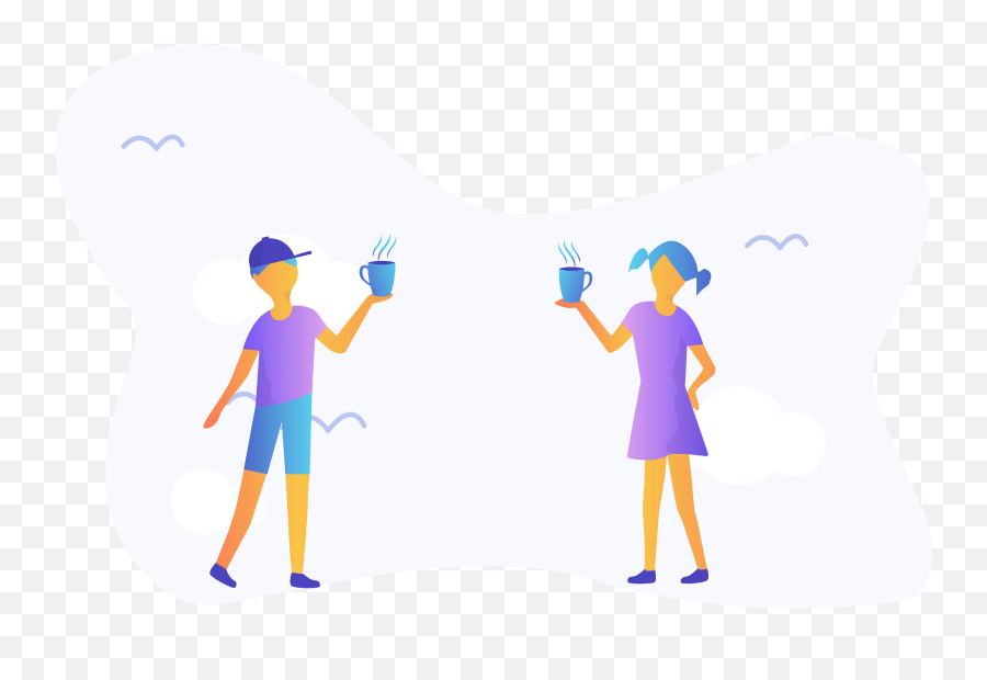 Boy And Girl Drinking Tea Clipart - Sharing Emoji,Sipping Tea Emojis