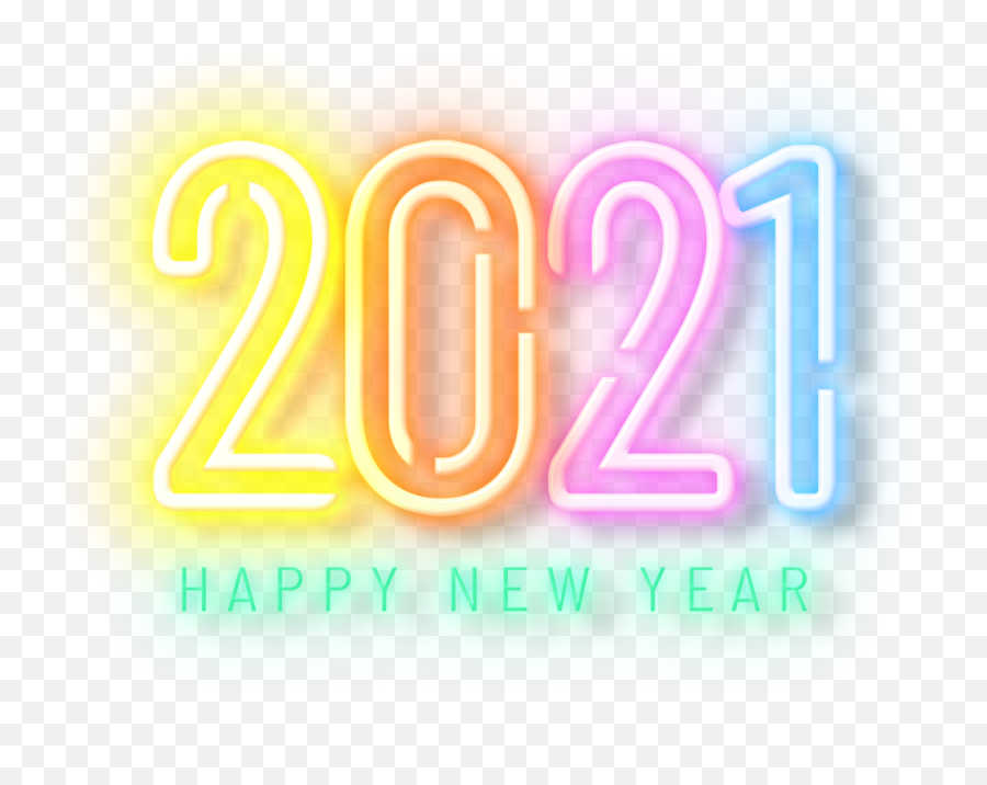 2021 Neon Happynewyear Sticker By Lemon Tea - Happy New Year 2021 Neon Png Emoji,Happy New Year Emoji Text