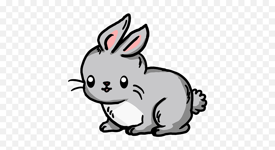 Cute Bunny Kawaii Rabbit Carry - Cute Black Bunny Kawaii Emoji,Visiable Emotions Of A Bunny