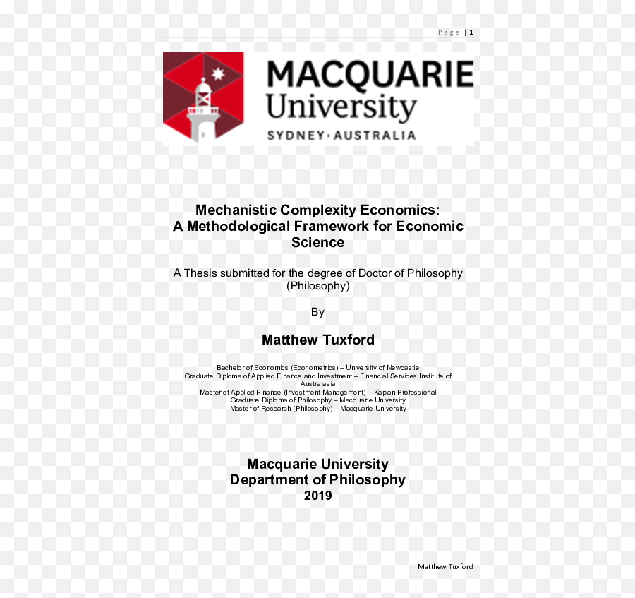 Mechanistic Complexity Economics - Macquarie University Emoji,Abraham Esther Hicks Emotion Scale And Indicators