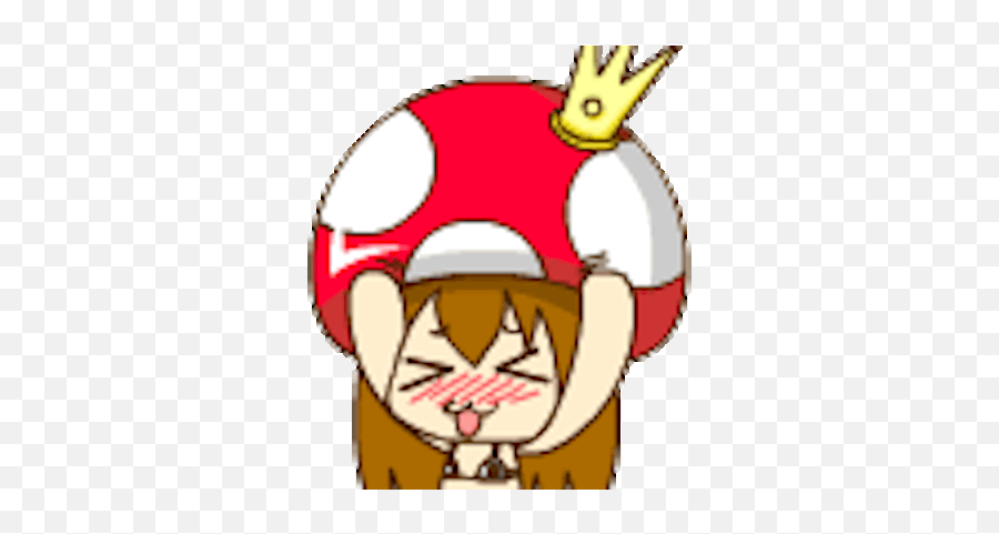 Mushroom Girl - Chibi Mushroom Girl Gif Emoji,Iphone Mushrooms Emoji