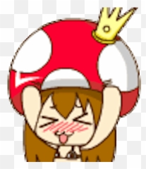 Mushroom Girl - Chibi Mushroom Girl Gif Emoji,Iphone Mushrooms Emoji