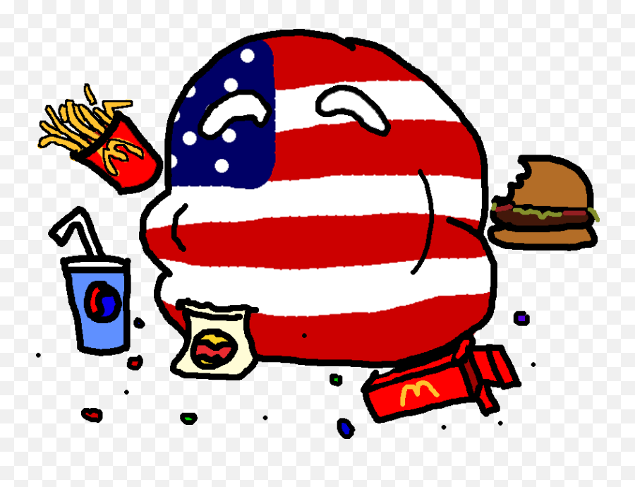 Countryballs - United States Ball Fat Meme Emoji,America Emoticon Hetalia
