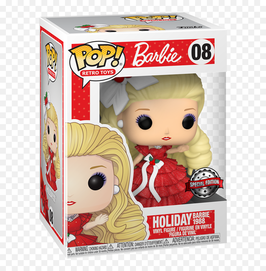 Holiday Barbie 1988 - Funko Pop Holiday Barbie 1988 Emoji,Emotions Doll By Mattel Toys 1983