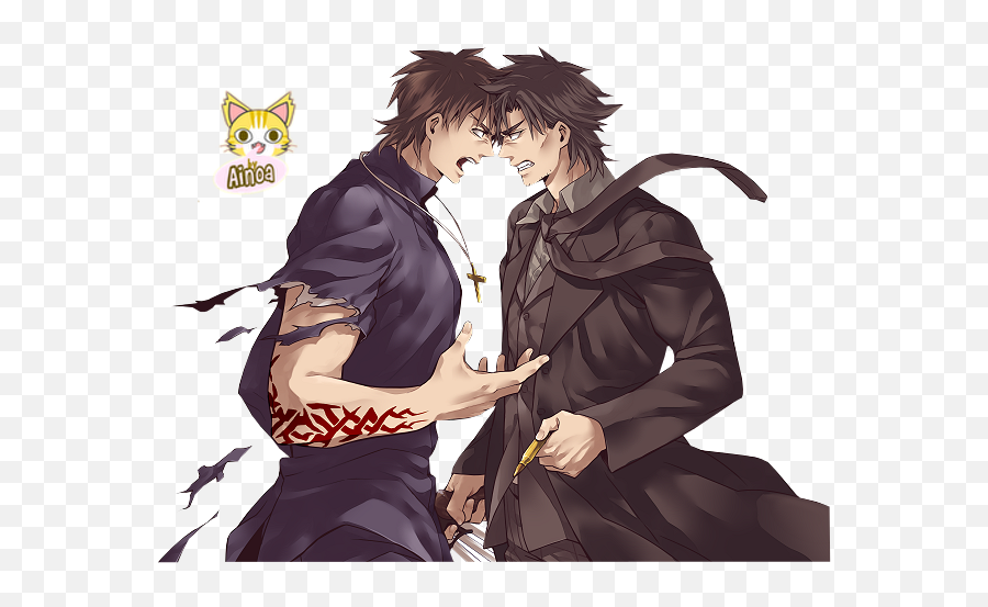 Png Kirei Kotomine Y Kiritsugu Emiya - Kiritsugu Emiya X Kirei Kotomine Emoji,Kotomine Kirei Emoji