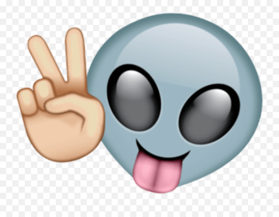 Alien Tongue Emoji Sticker,Alien Emoticon With Tongue Out