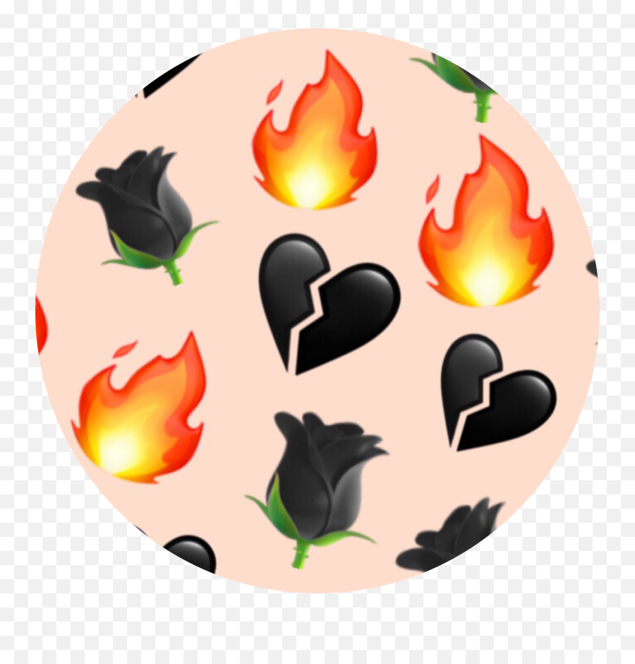 Blackheart Sticker By - Broken Heart Iphone Emoji Background,Fire Emoji Background