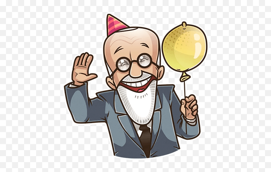 Sigmund Freud - Telegram Sticker Emoji,Freud Emoticon