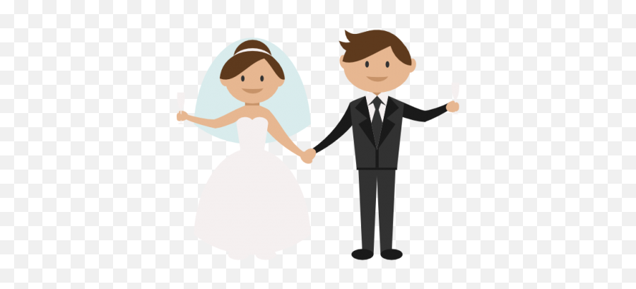 Wedding Couple Love Icons Png - Outline Bride And Groom Clipart Emoji,Emoji House Bride