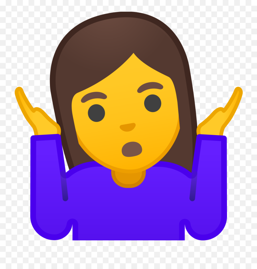 Person Shrugging Emoji - Don T Know Emoji,Shrug Emoji