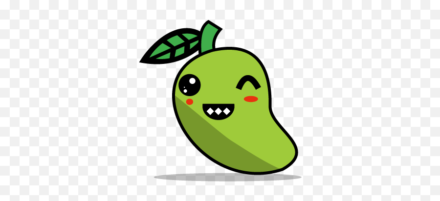 Illustration Of Cute Mango Fruit Sticker Emoji,Kawaii Chocolate Emoticon