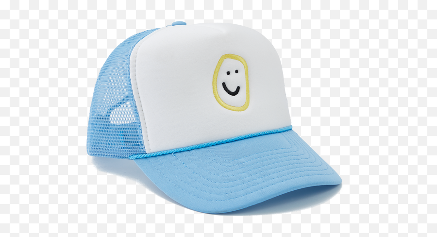 Sky Blue Smiley Hat Emoji,Blue Smiley Emoji