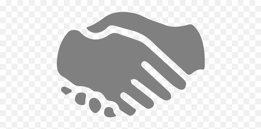 Gray Handshake 2 Icon - Black Hand Shake Icon Png Emoji,Handshake Emoticon