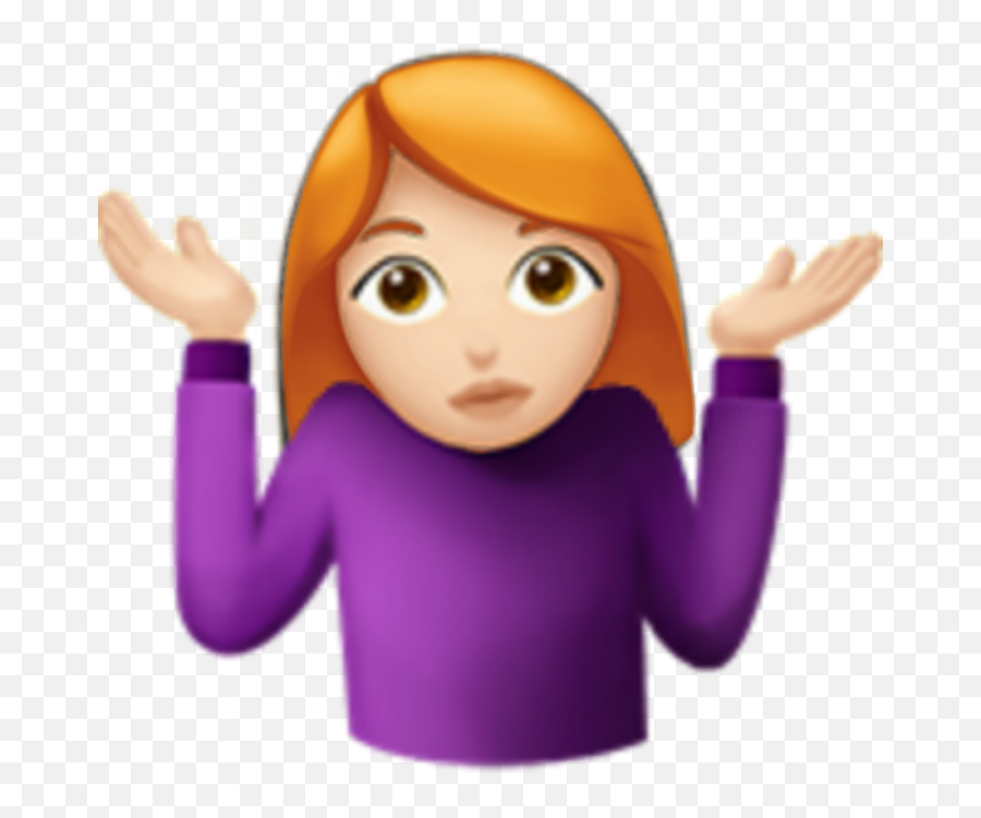 Shrugging Png - Emoji Girl Hands Up,I Don't Know Emoji