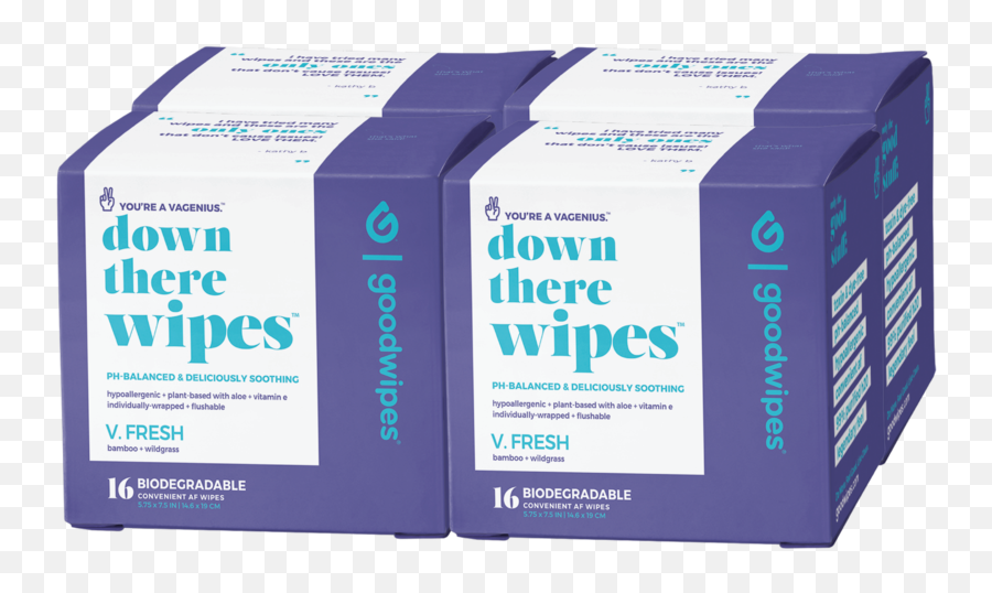 Down There Wipes - Golden Hour 16 Ct Singles 4pack Cardboard Packaging Emoji,Wipe Sweat Emoji