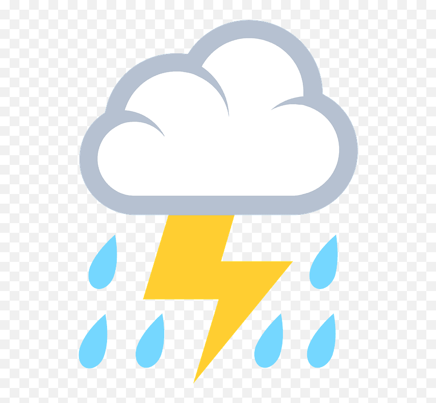 Thunder Cloud And Rain - Thundercloud Emojis,Turkey Emoji Copy And Paste