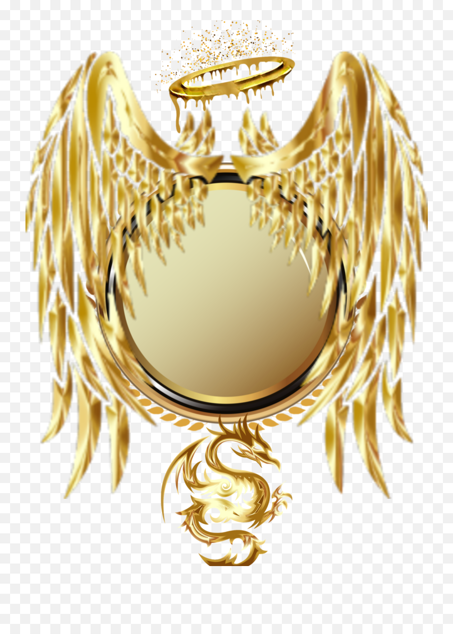 Twibbon Golden Dragon Gold Sticker By - Golden Wings Emoji,Dragon Emoji Apple