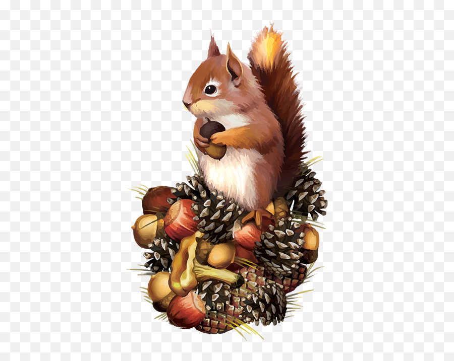 Chipmunk Clipart Red Squirrel Chipmunk - Squirrel Fall Clip Art Emoji,Red Squirrel Emoji