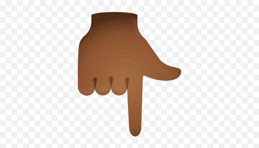 Backhand Index Pointing Down Medium Dark Skin Tone Icono - Sign Language Emoji,Emoji Dedos