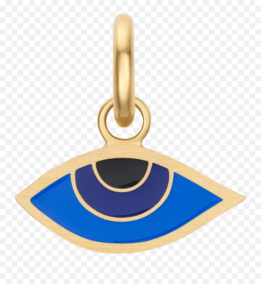 Blue Enamel Evil Eye Charm - Solid Emoji,Evil Eyes Emoticon