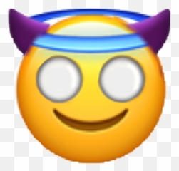 Angel Demon Emoji Roseinap Sticker By Inès,Demon Emoji