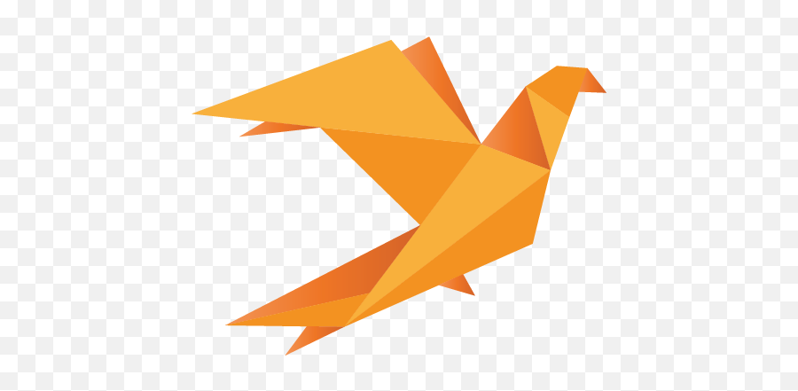 Stickers Origamis Oiseau Orange Moderne Design - Palomas De Logo Bird Of Enactus Emoji,Emojis Tirando Besos Png