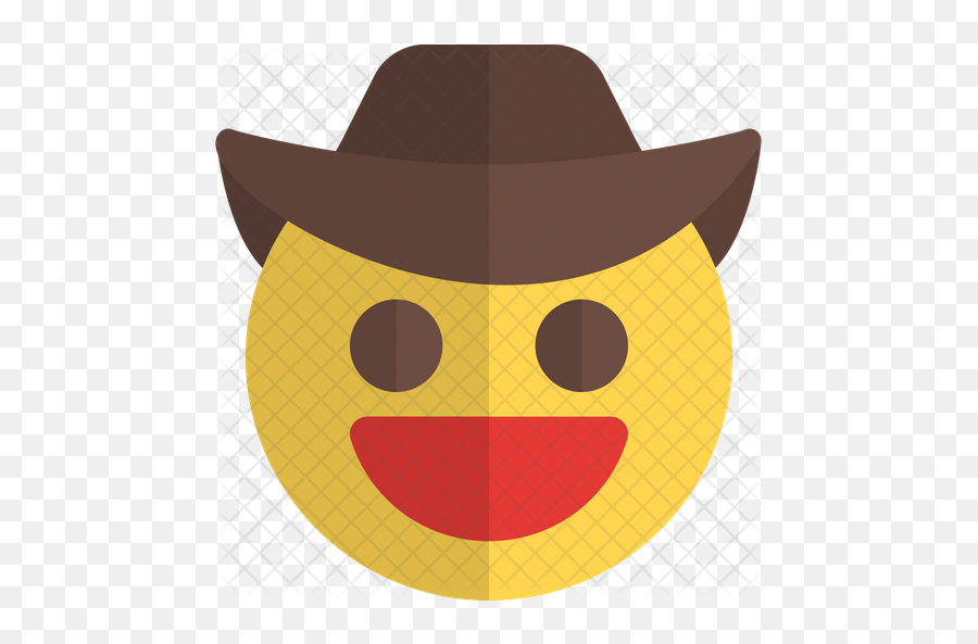 Free Grinning Cowboy Emoji Icon Of - Emoji Vaquero Enamorado,Panda Emojis Discord Cowboy