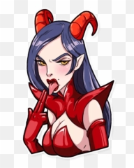 Pin - Miss Devil Stickers Puke Emoji,Alice Madness Returns Emojis