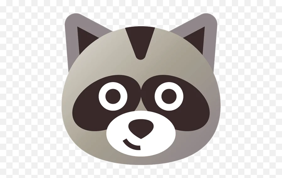 Raccoon - Dot Emoji,Raccoon Emoticons Whatsapp