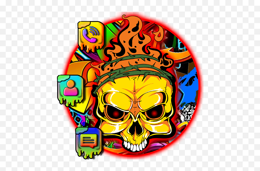 Graffiti Cool Skull Themes Live - Graffiti Logo T Shirt Design Emoji,Scooby Doo Emoticons For Facebook