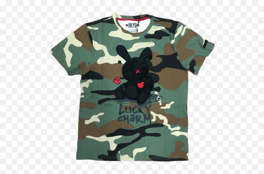 Bkys - Short Sleeve Emoji,Camo Print Your Emotion