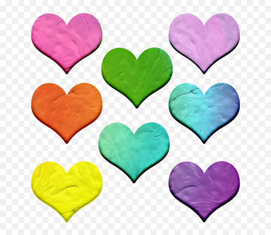Free Photo Dough Shapes Plasticine Hearts Play Clay Play Doh - Play Doh Heart Png Emoji,Emotion Face Playdough Matt