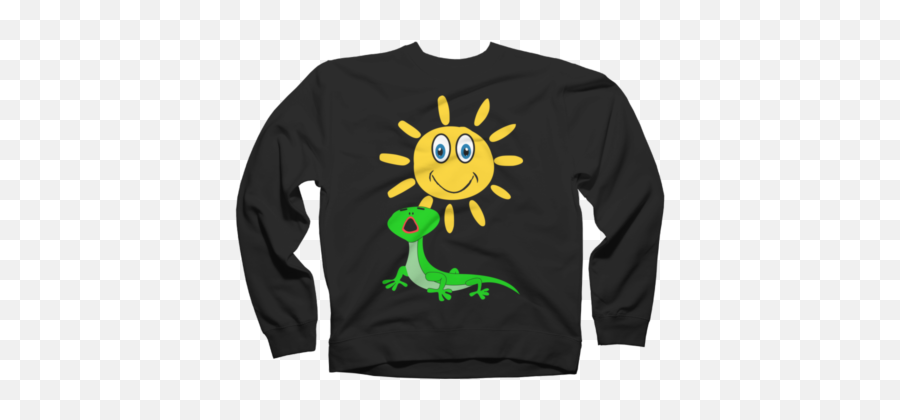 Lizard Crewnecks Design By Humans Emoji,Steam Bee Emoticon