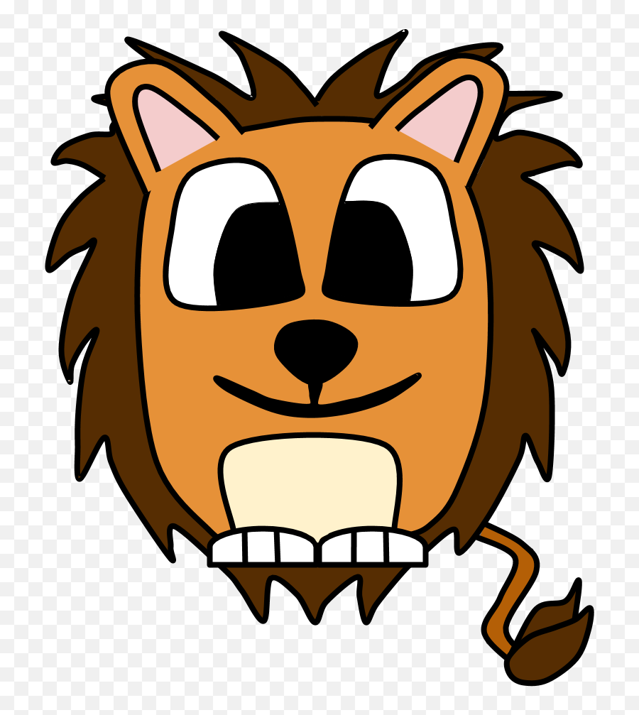 Lion Big Eyes Cartoon Animal - Lion Clipart Cartoon Emoji,Lion Emoji Png