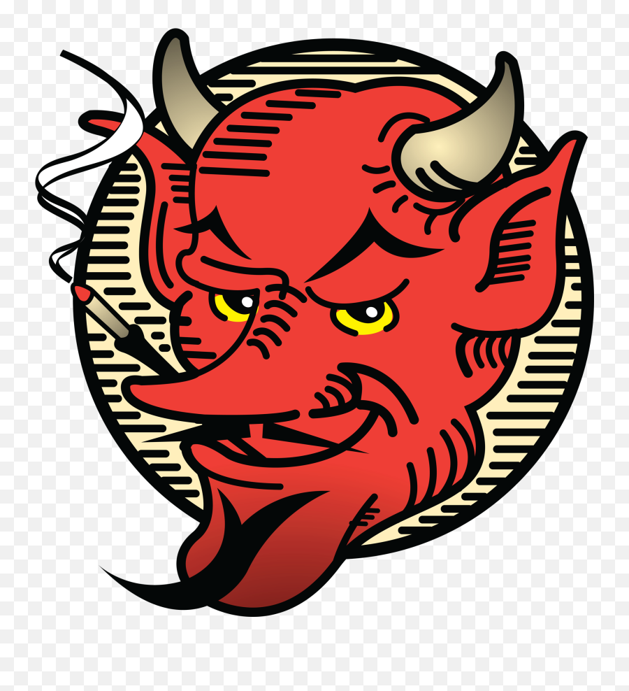 Smoking Devil Face Tattoo Design Free Image Download Emoji,Face And Emotion Skull