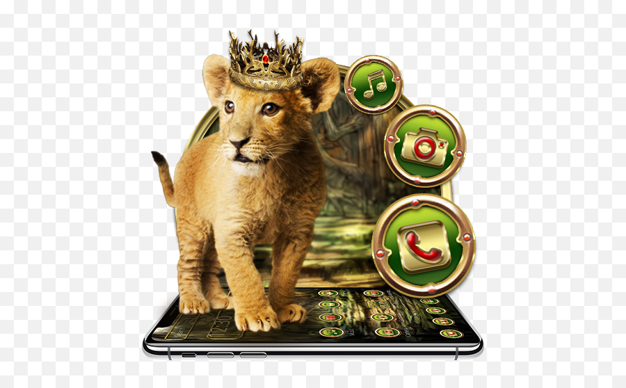 Royal King Baby Lion Theme Apk 112 - Download Apk Latest Emoji,Lion Smiley Emoticon