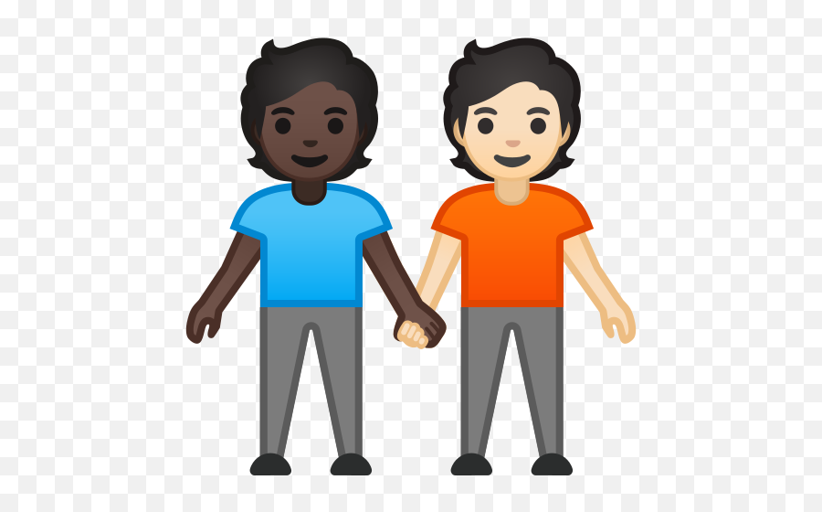 U200du200d People Holding Hands Dark Skin Tone Light - People Holding Hands Clipart Emoji,Dark Skin Emoji