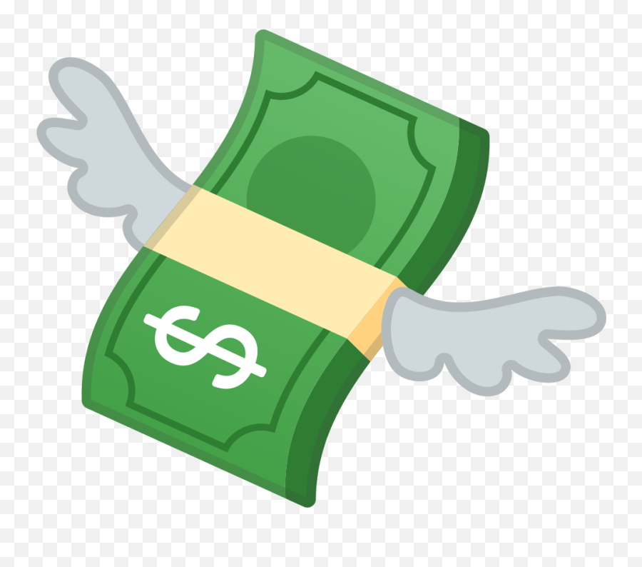 Money With Wings Icon - Money With Wings Clipart Emoji,Money Sign Emoji